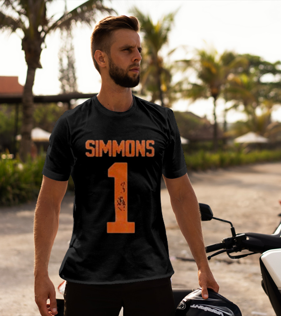 SIMMONS 1 Texas Longhorns Football T-Shirt