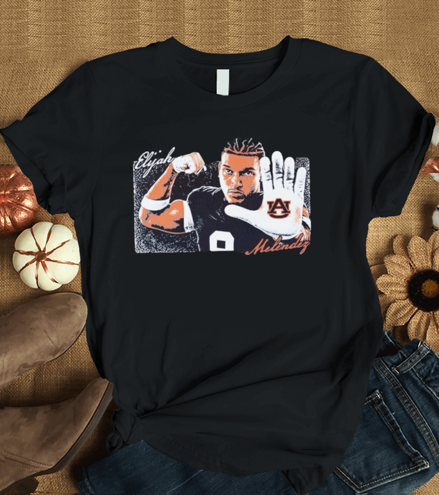 Elijah Melendez Auburn Tigers Football AU Hand Gesture T-Shirt