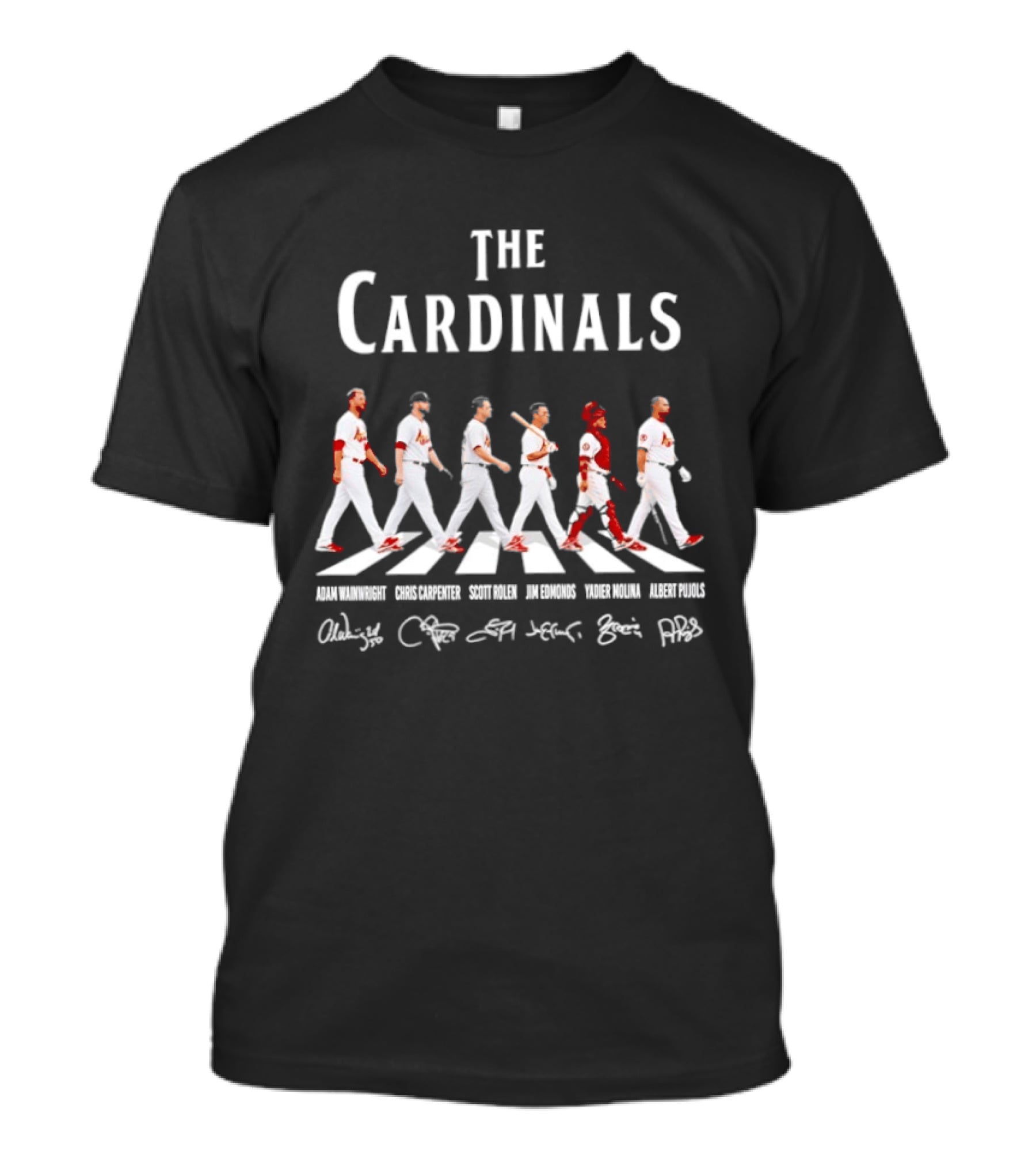 The Cardinals Abbey Road St. Louis Baseball Team Players Crossing T-Shirt