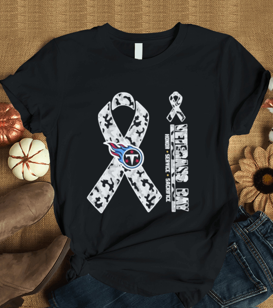 Tennessee Titans X Veterans Day 2026 Honor Service Sacrifice T-Shirt