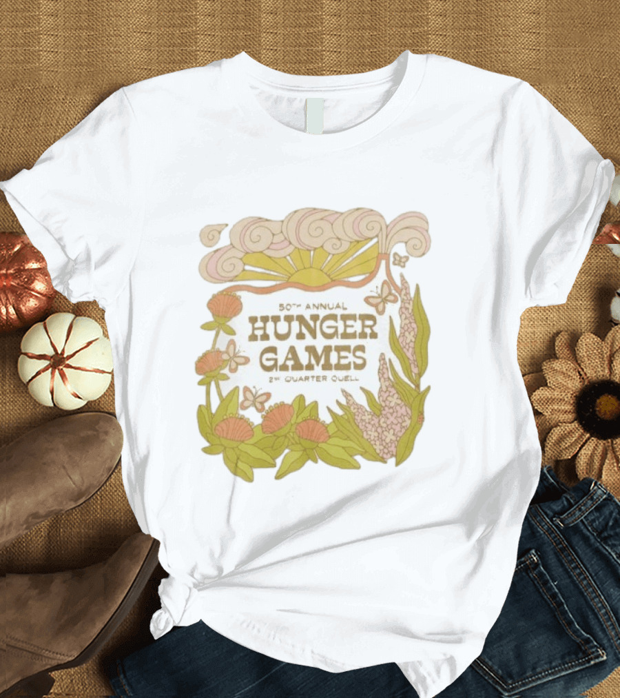 50th Annual Hunger Games 2nd Quarter Quell Floral Sun T-Shirt