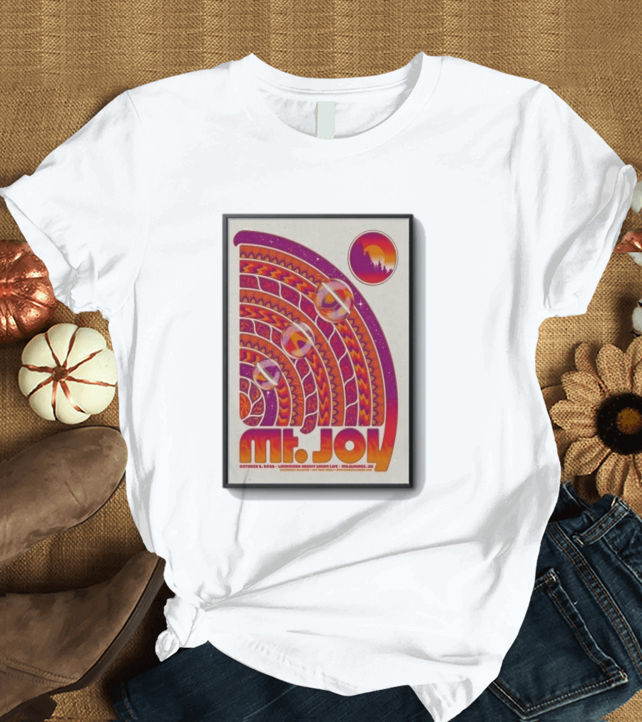 MT. Joy October 2 2026 Landmark Credit Union Live Milwaukee WI Psychedelic Sunset T-Shirt