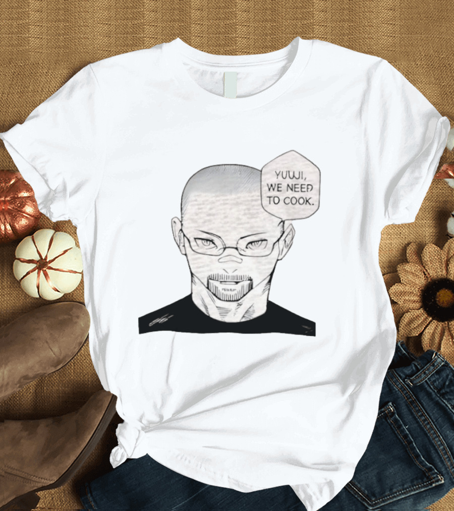 Satoru Gojo Walter White Crossover YUUJI WE NEED TO COOK Anime Manga Fusion T-Shirt