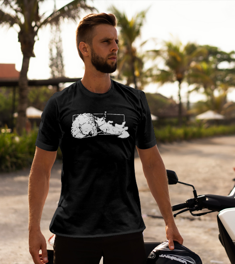 BaldurS Gate 3 Best Friends Owlbear And Dog Sleeping T-Shirt
