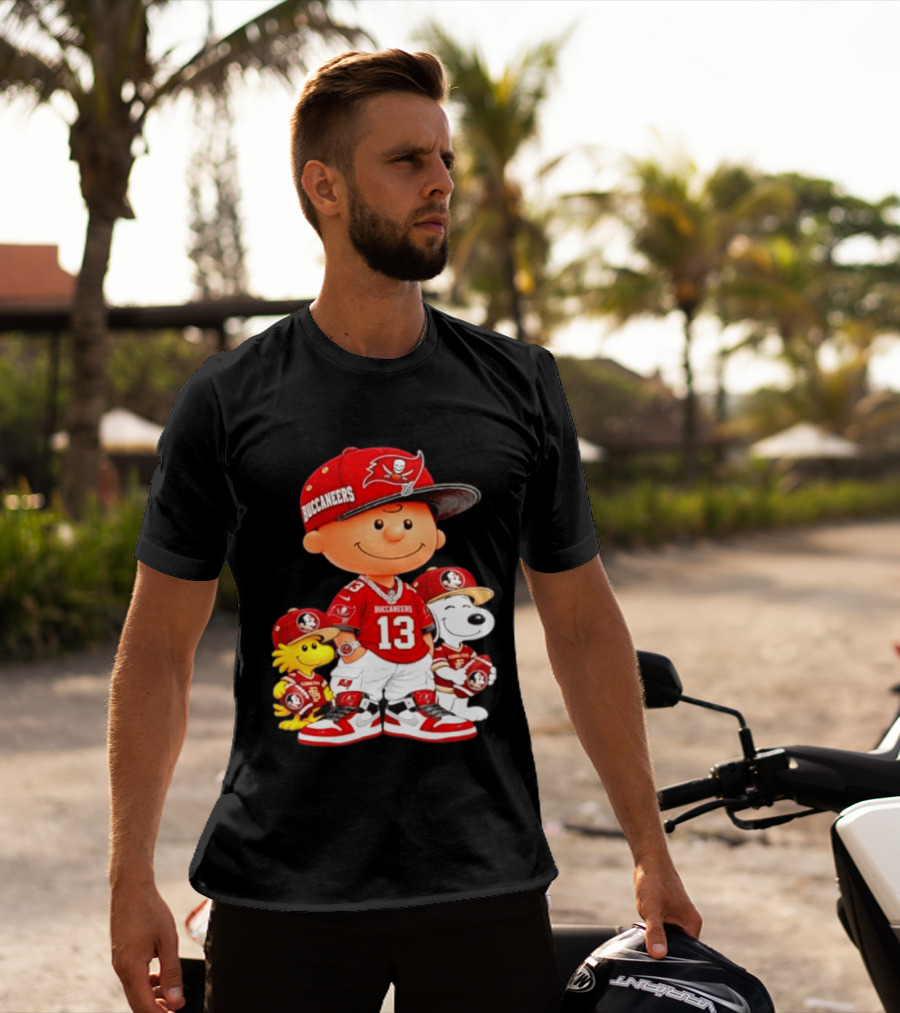 Charlie Brown 13 Snoopy Woodstock Buccaneers Florida State T-Shirt