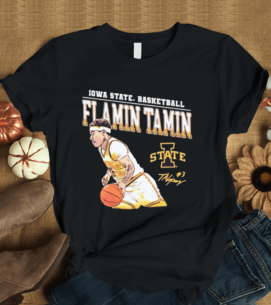 Iowa State Basketball Flamin Tamin Lipsey #3 T-Shirt