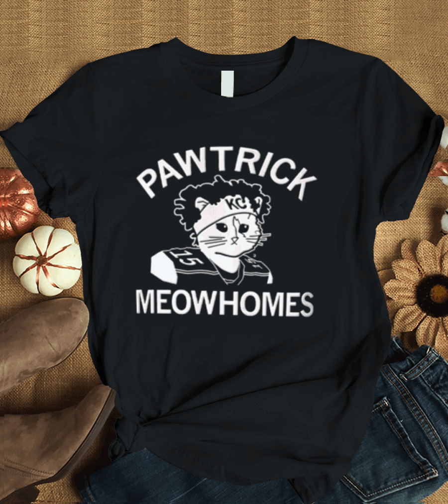 Pawtrick Meowhomes Kansas City Chiefs Cat T-Shirt