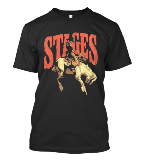 Stages Rodeo Cowboy And Horse Action T-Shirt