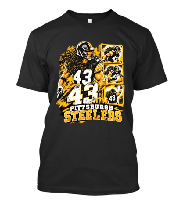 Pittsburgh Steelers 43 Football Player Tribute Sports Team Fan Gear T-Shirt