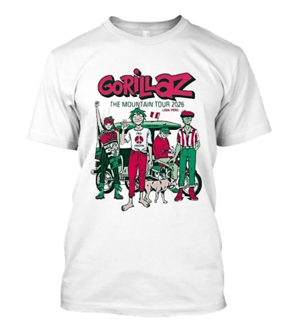 Gorillaz The Mountain Tour Lima Peru 2026 Arena 1 Park November 23 T-Shirt