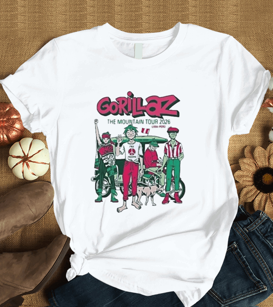 Gorillaz The Mountain Tour Lima Peru 2026 Arena 1 Park November 23 T-Shirt
