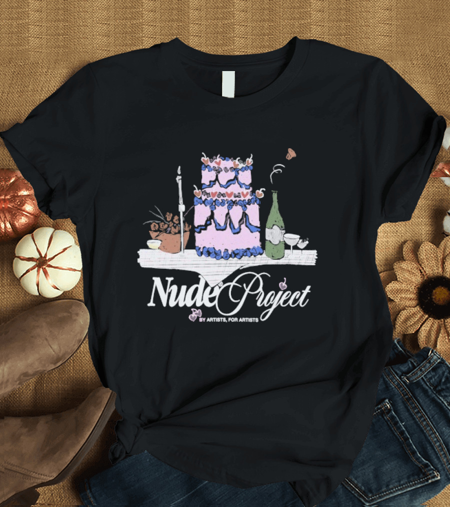 Nude Project By Artists For Artists Cake And Wine Ensemble T-Shirt