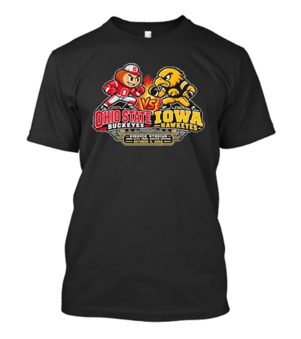 Ohio State Buckeyes Vs Iowa Hawkeyes NCAA College Football Kinnick Stadium Iowa City October 3 2026 T-Shirt