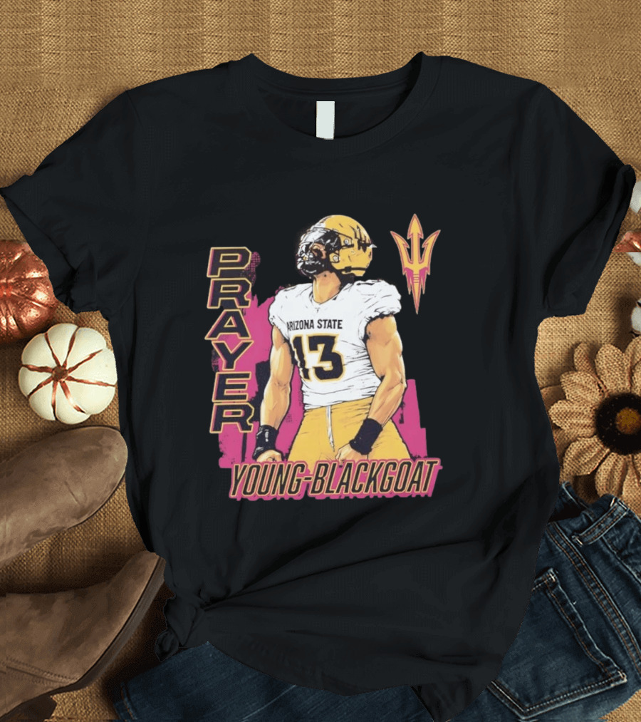 Prayer Young Blackgoat 13 Arizona State Sun Devils Football T-Shirt