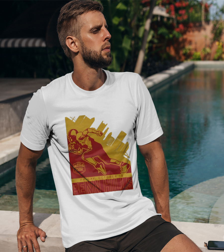 412 Football Classic Penn Hills Friday October 16 Football Player Image T-Shirt