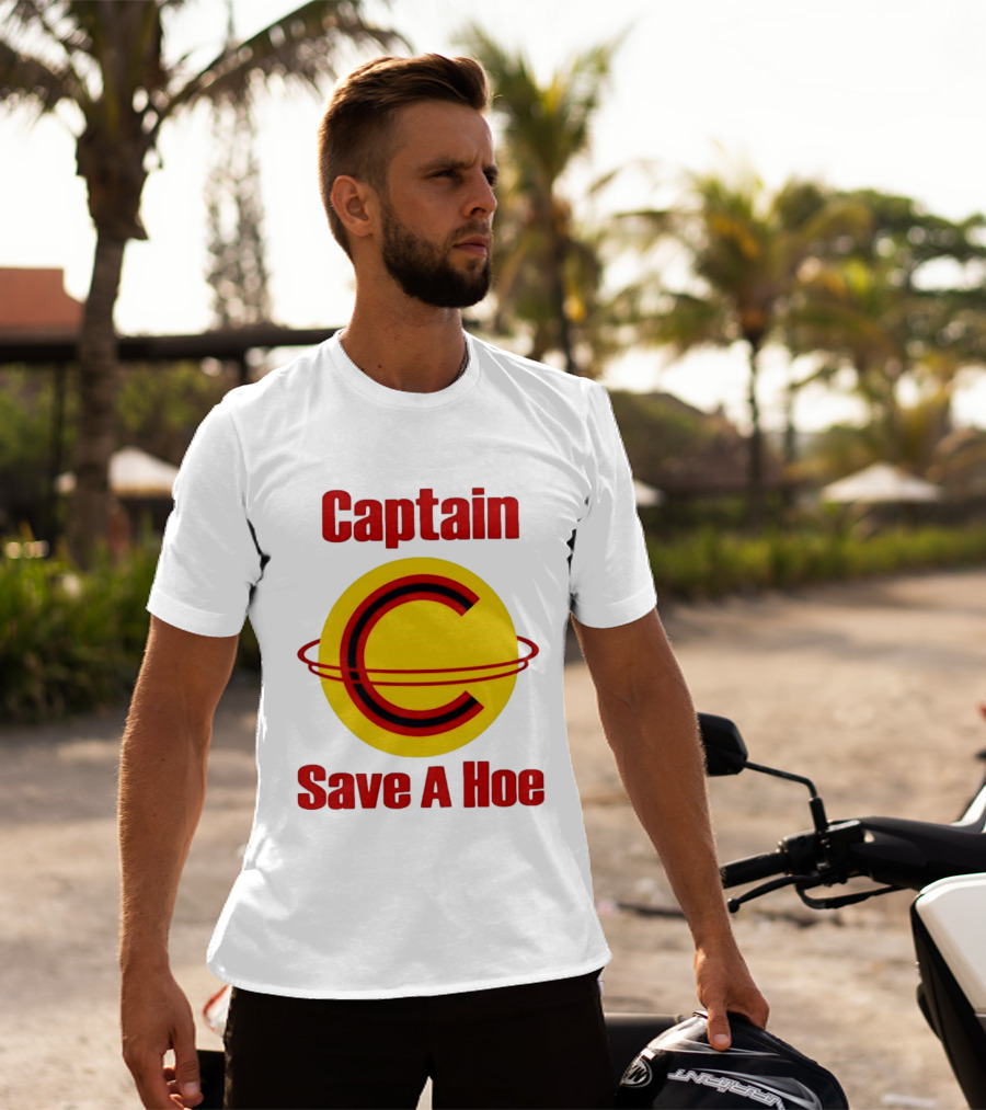 Captain Save A Hoe Humor Yellow C T-Shirt