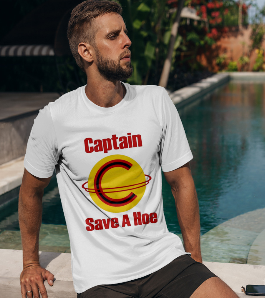 Captain Save A Hoe Humor Yellow C T-Shirt