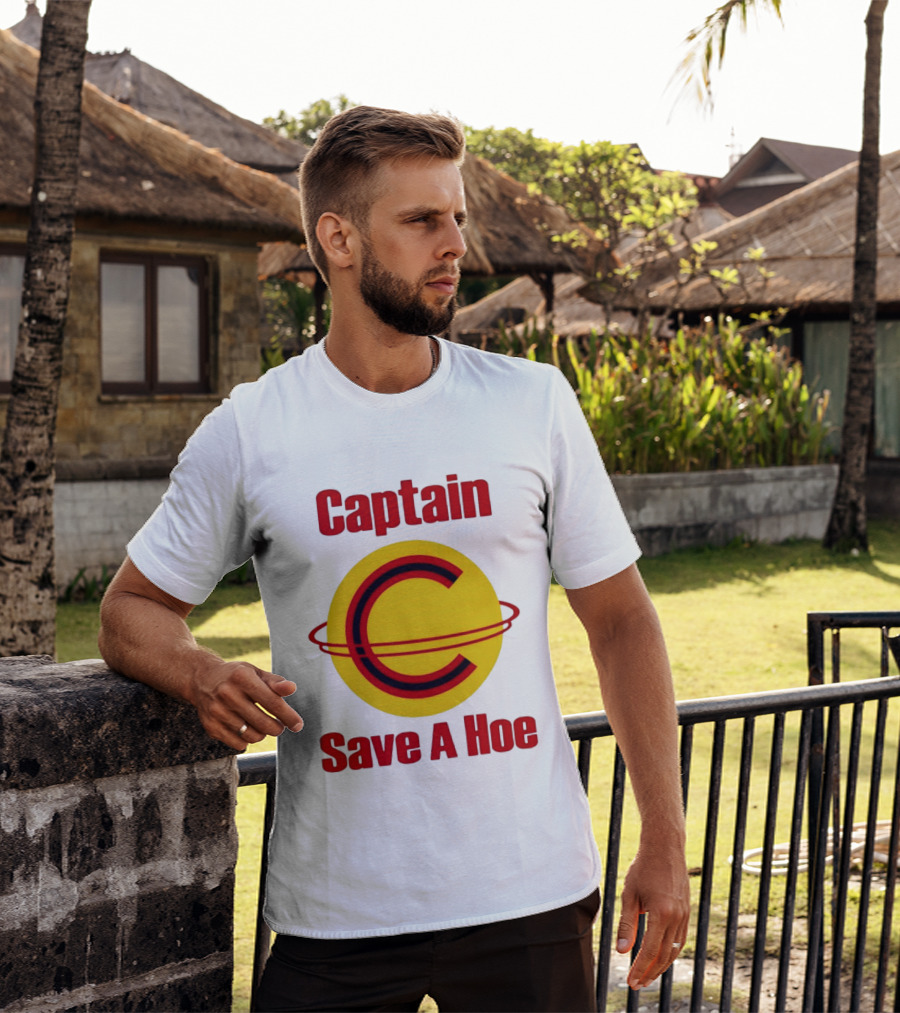 Captain Save A Hoe Humor Yellow C T-Shirt