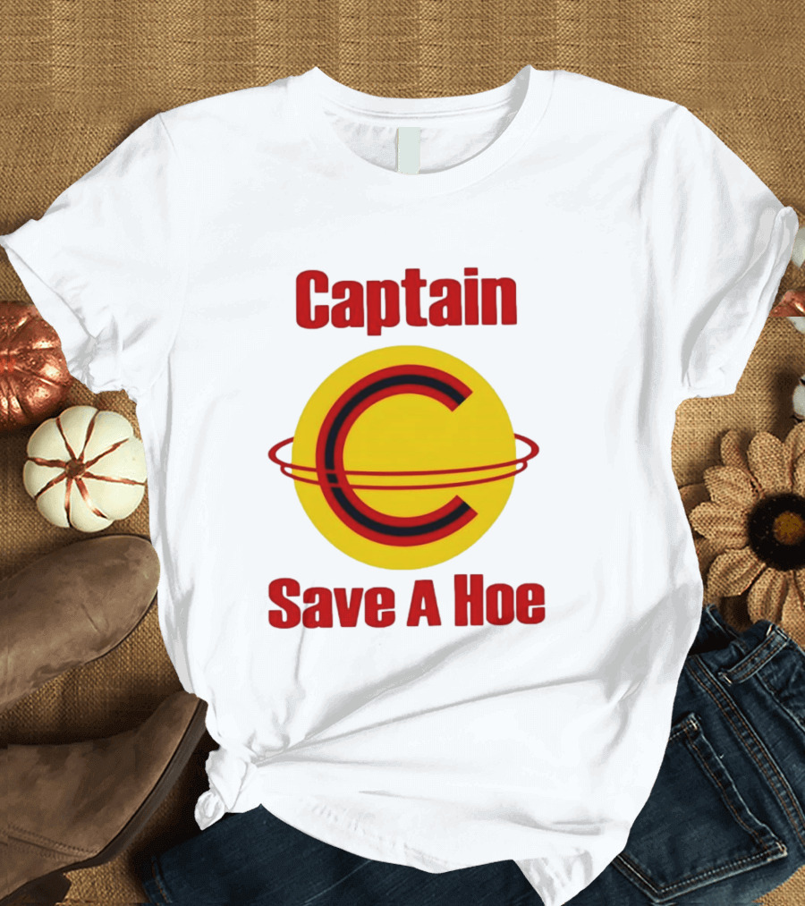 Captain Save A Hoe Humor Yellow C T-Shirt