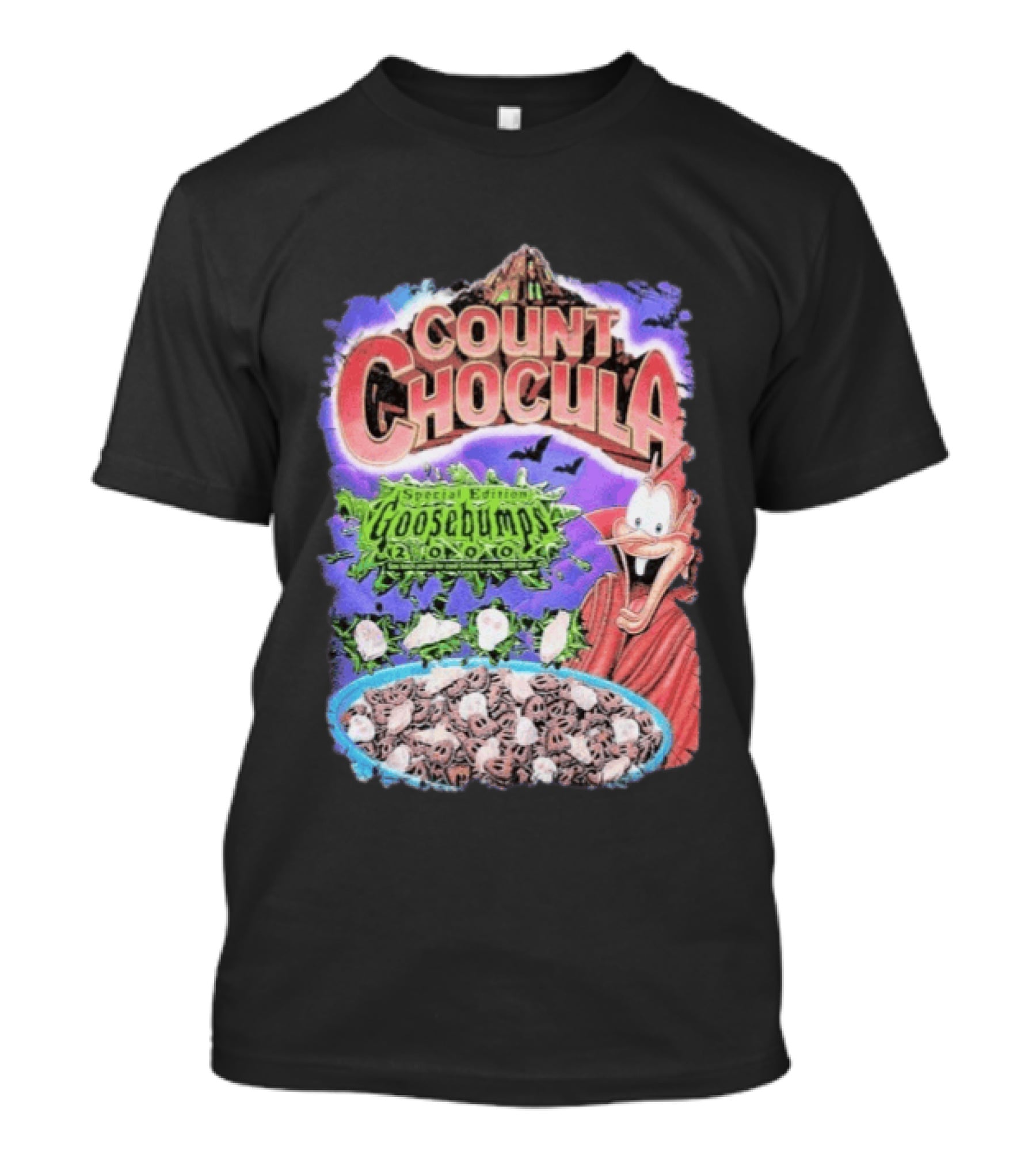 Count Chocula Special Edition Goosebumps Cereal Box T-Shirt