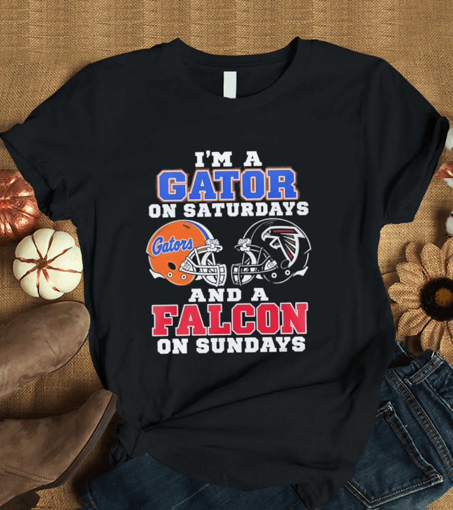 I'm A Gator On Saturdays And A Falcon On Sundays Helmet Fan Spirit T-Shirt