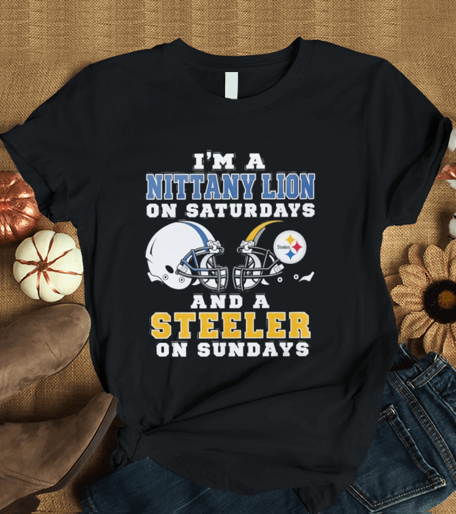 Nittany Lion Saturdays Steeler Sundays Football Fan Gear T-Shirt