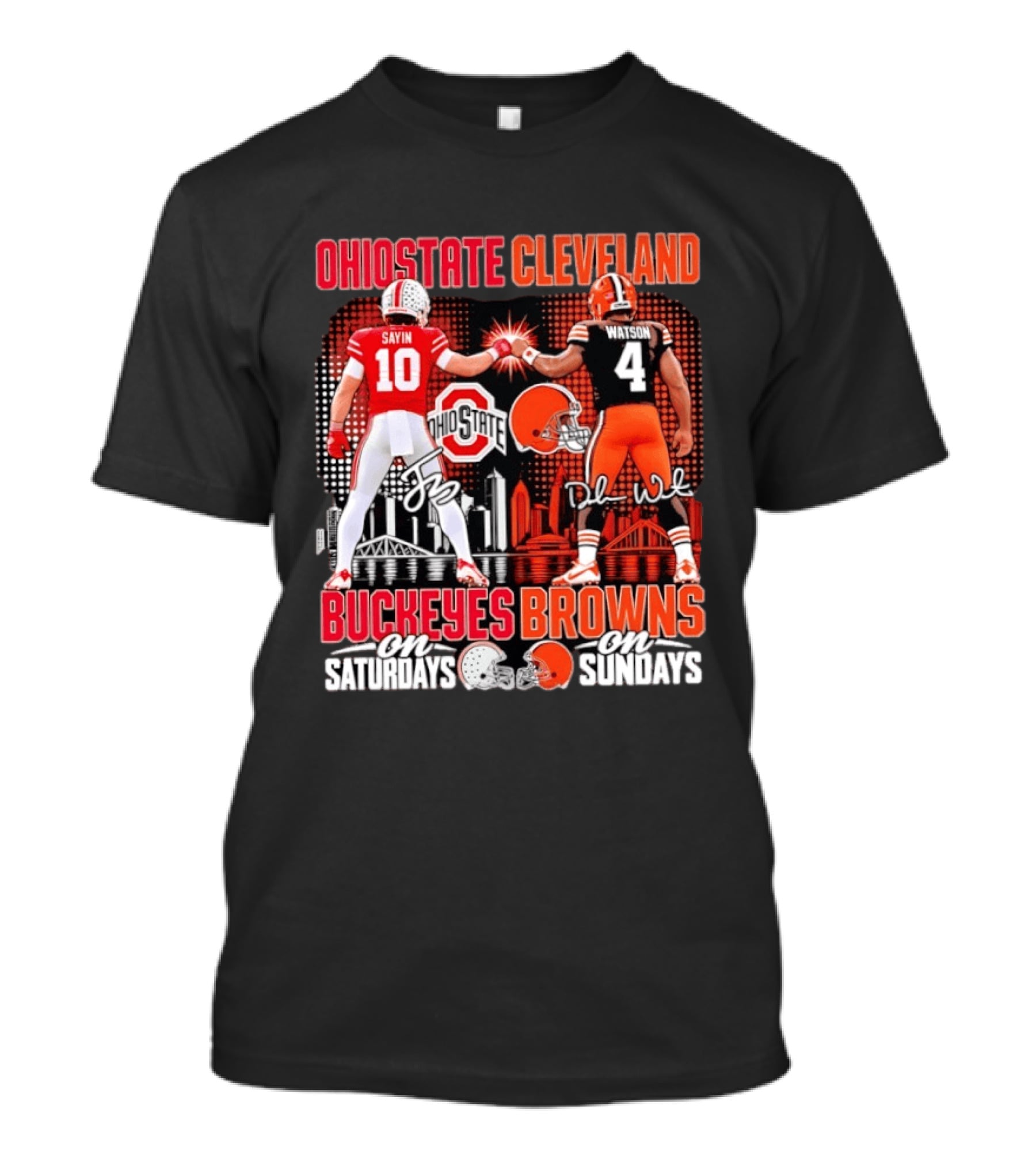 Ohio State Cleveland Buckeyes Browns Sayin Watson Saturdays Sundays T-Shirt