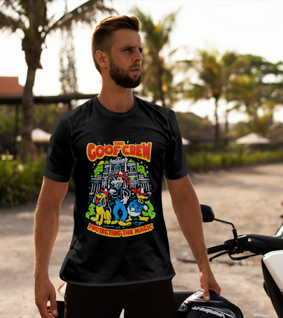 The Goof Crew Firehouse Protecting The Magic Pluto Donald Duck Disney T-Shirt