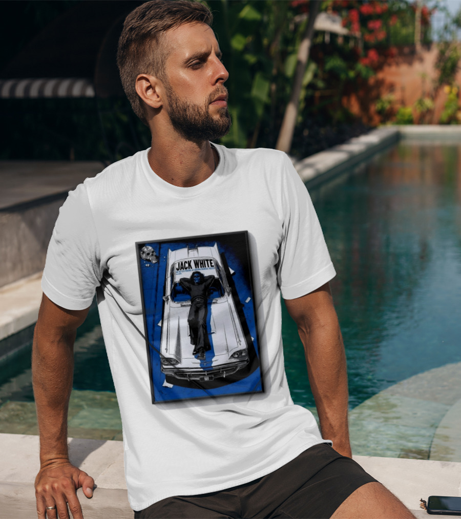 Jack White Phoenix AZ Concert October 3 2026 Classic Car And Skull T-Shirt