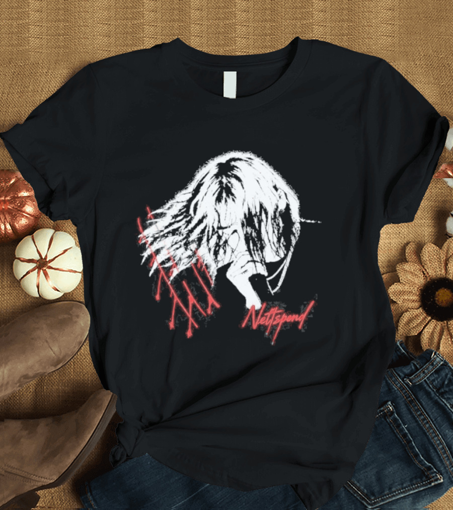 Nettspend Early Life Crisis Slash White And Red Sketch T-Shirt