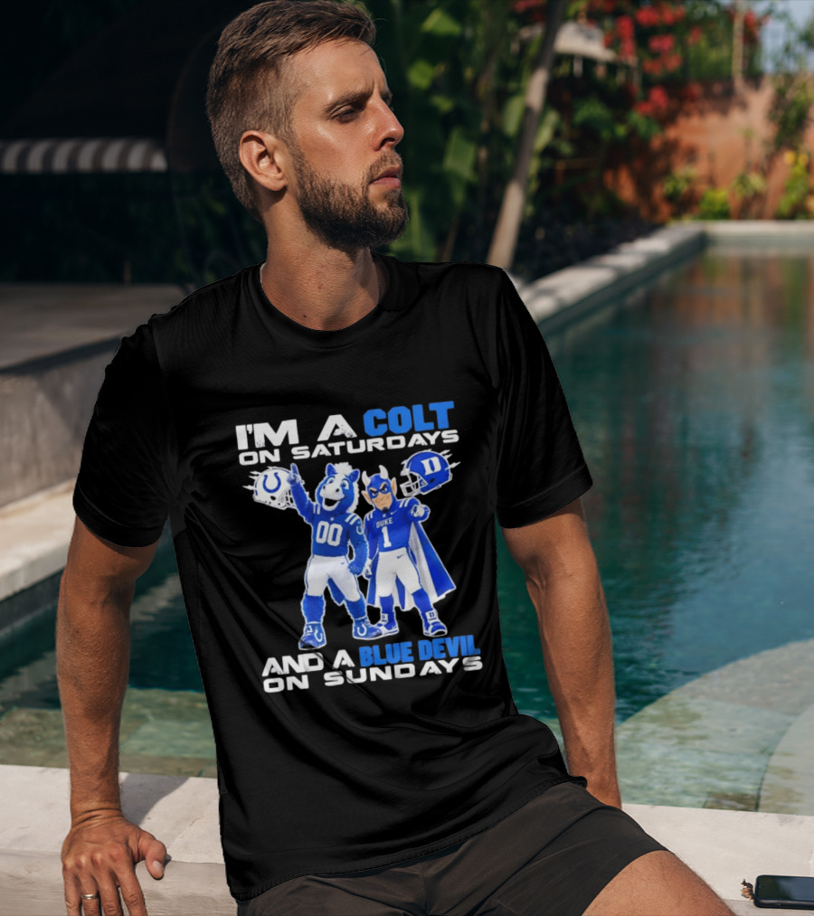 Indianapolis Colts Saturdays Duke Blue Devils Sundays Mascots T-Shirt