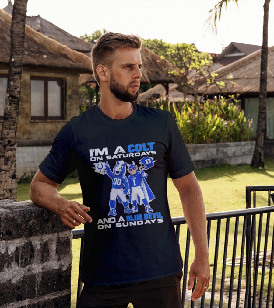 Indianapolis Colts Saturdays Duke Blue Devils Sundays Mascots T-Shirt