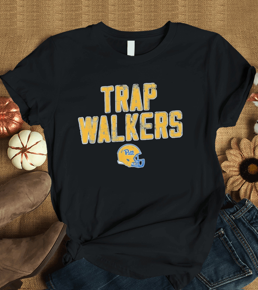 Pitt Panthers Trap Walkers Football Helmet T-Shirt