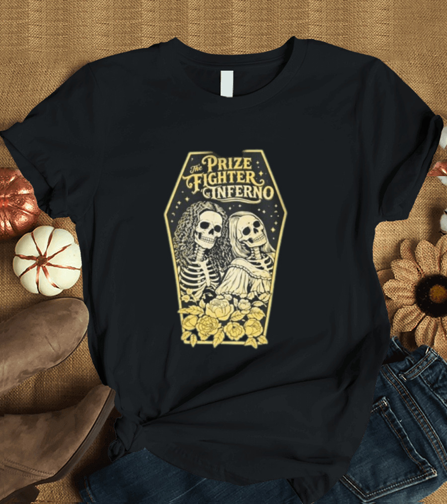 Skeleton Lovers Coffin The Prize Fighter Inferno Floral Festival 2026 T-Shirt