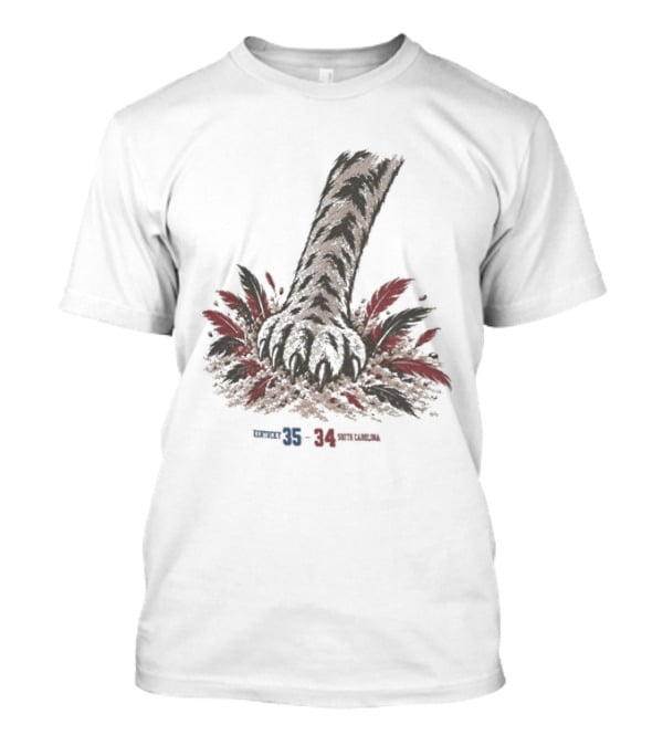 Kentucky Wildcats 35 34 South Carolina Gamecocks Claw And Feathers T-Shirt