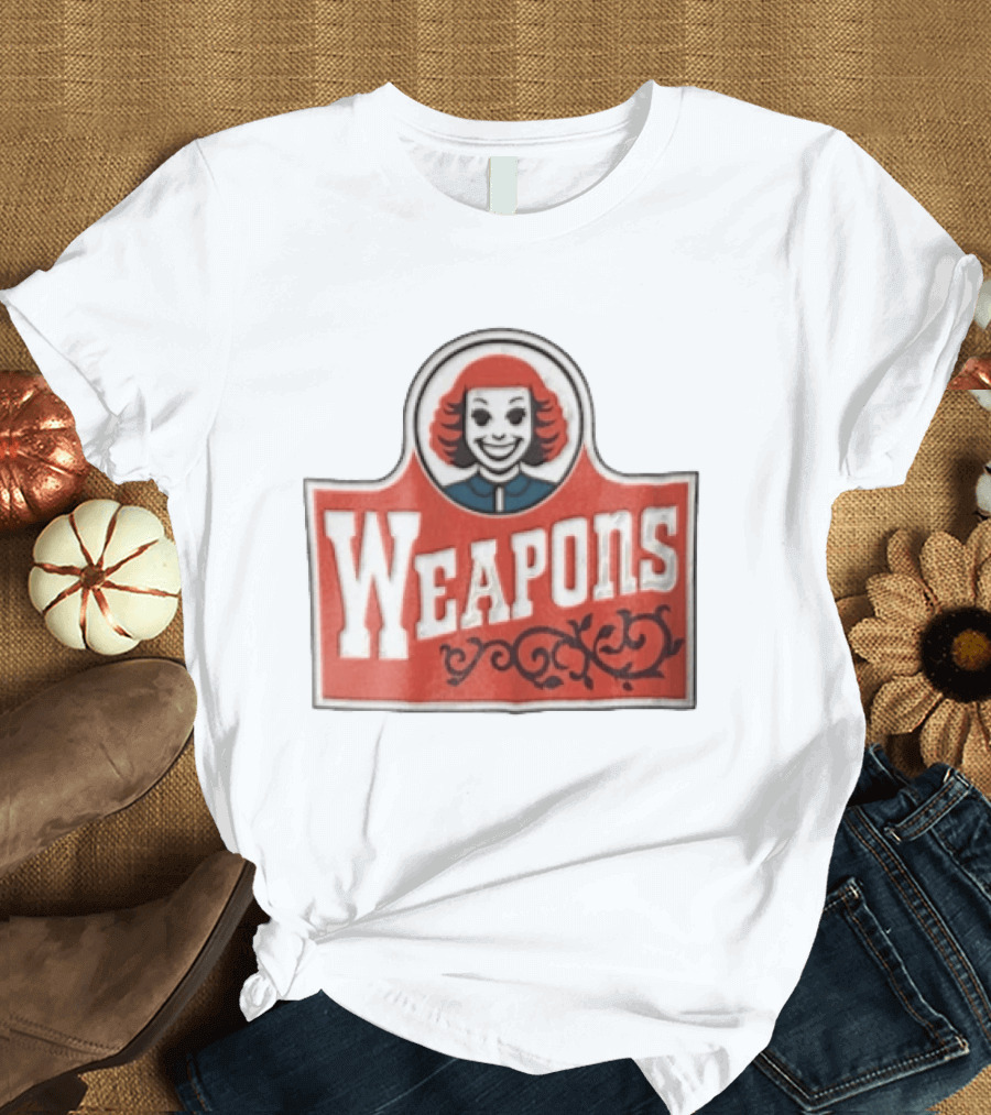 Weapons Little Audrey Face Red Whimsical Playful T-Shirt