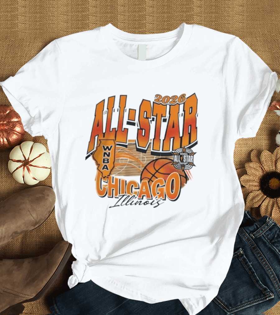 WNBA All Star 2026 Chicago Illinois Basketball Event T-Shirt