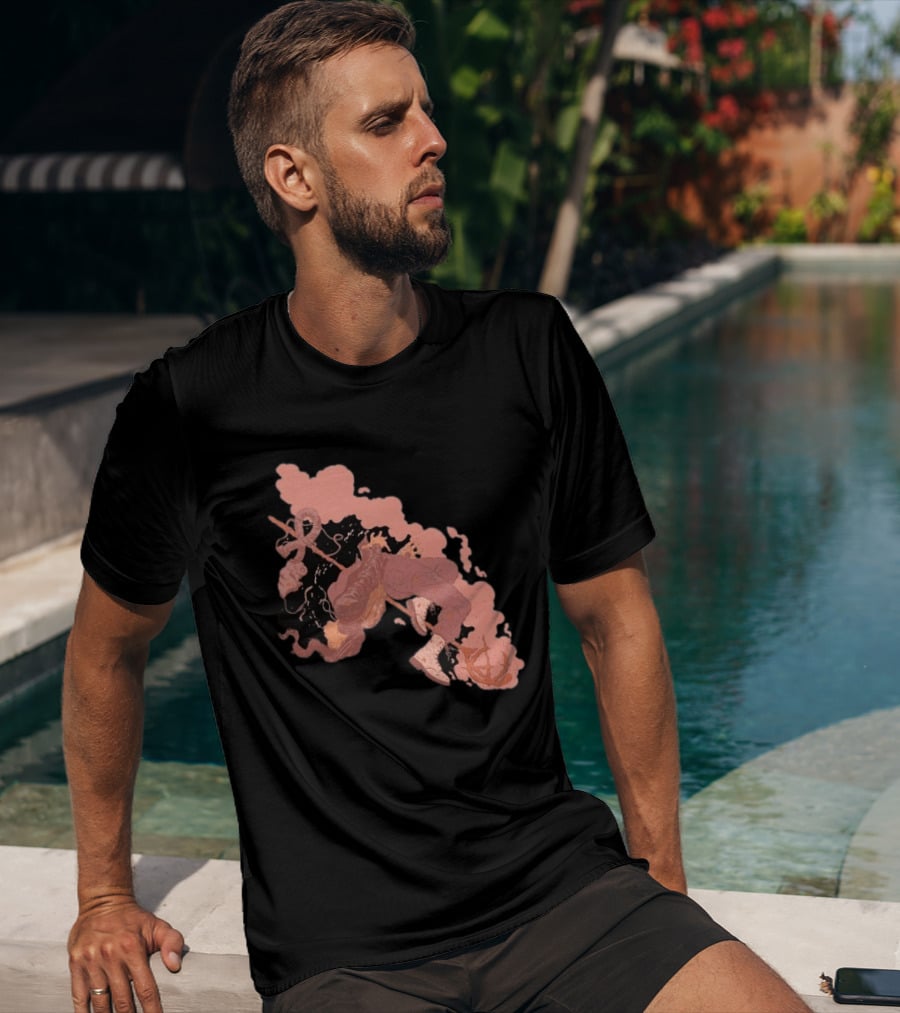 Demon Hunter Exile Warrior Art With Sword And Abstract T-Shirt
