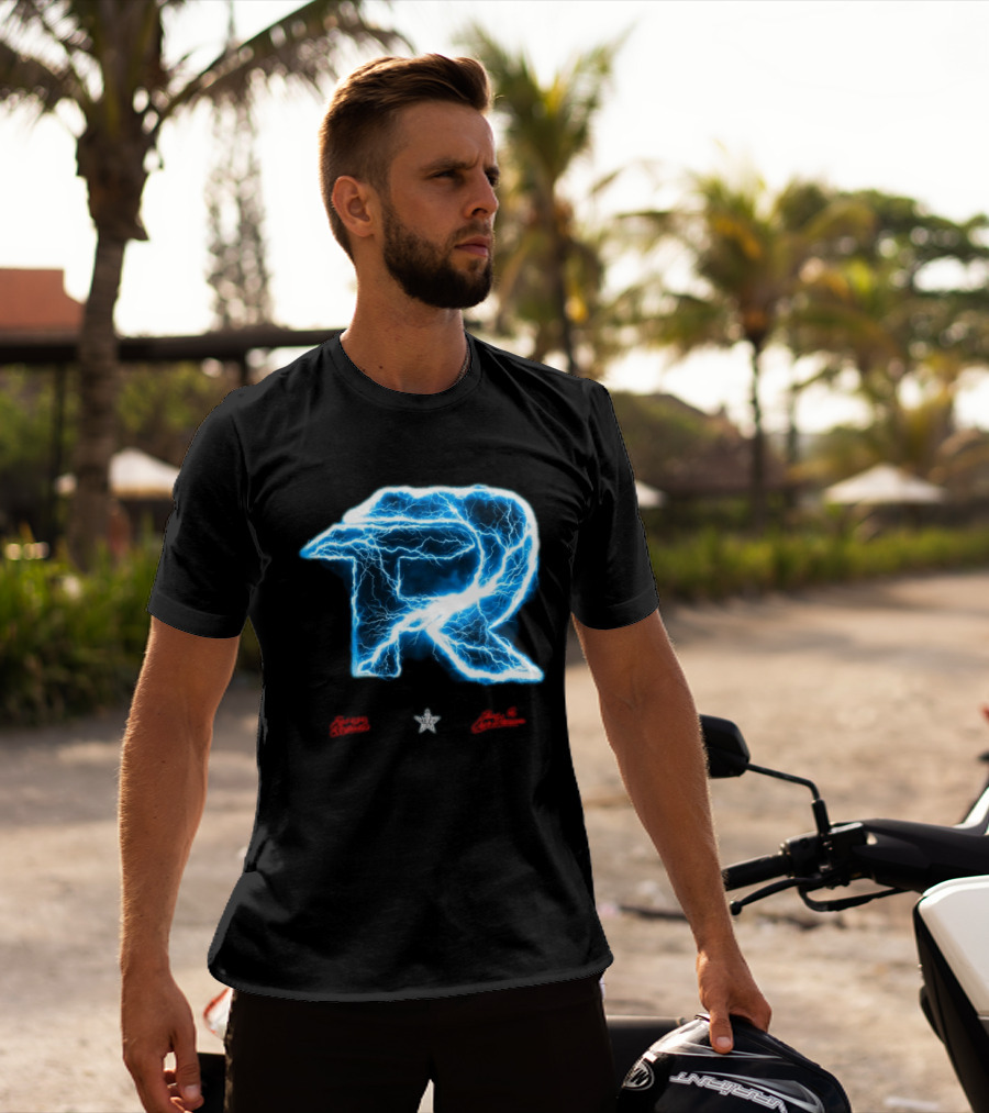 Fuerza Regida Lightning R Blue Electric Energy T-Shirt
