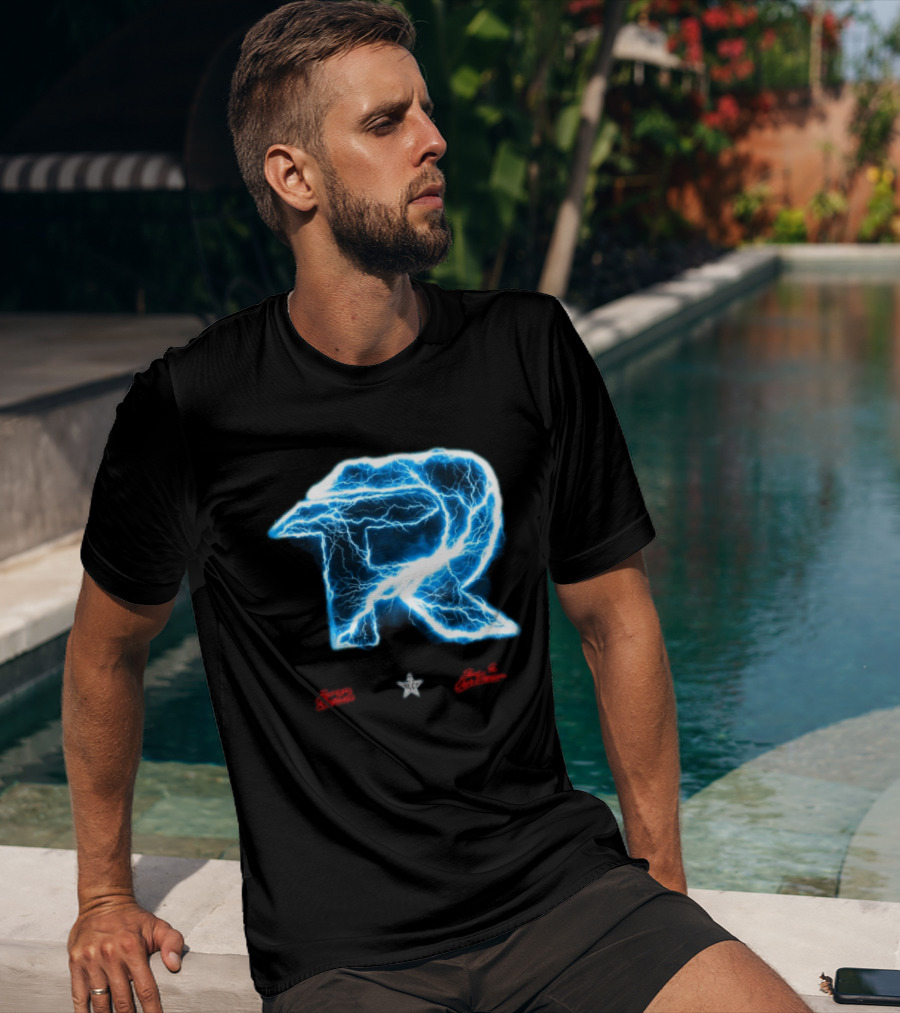 Fuerza Regida Lightning R Blue Electric Energy T-Shirt