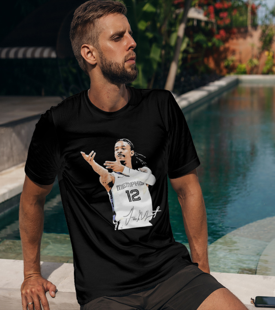 Ja Morant Memphis Grizzlies 12 Basketball Star Signature Edition 2026 T-Shirt