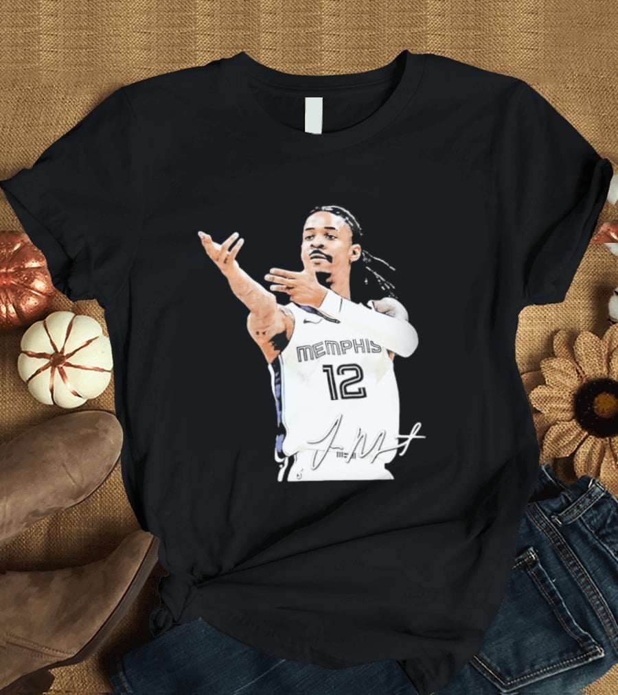 Ja Morant Memphis Grizzlies 12 Basketball Star Signature Edition 2026 T-Shirt