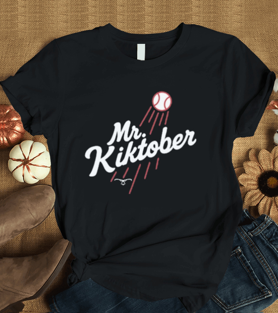 Kiké Hernández Mr Kirktober Los Angeles Dodgers Baseball T-Shirt