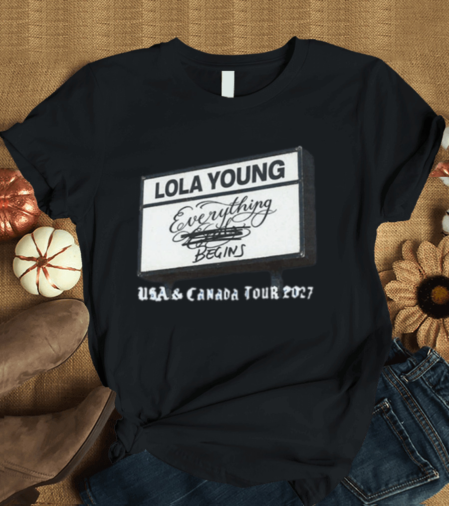 Lola Young Everything Begins USA Canada Tour 2027 T-Shirt