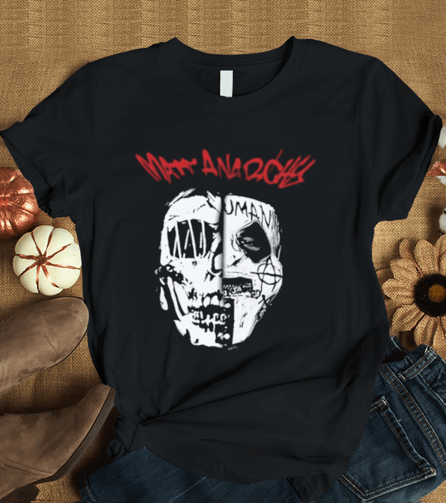 Matt Anarchy White Duality Mask T-Shirt