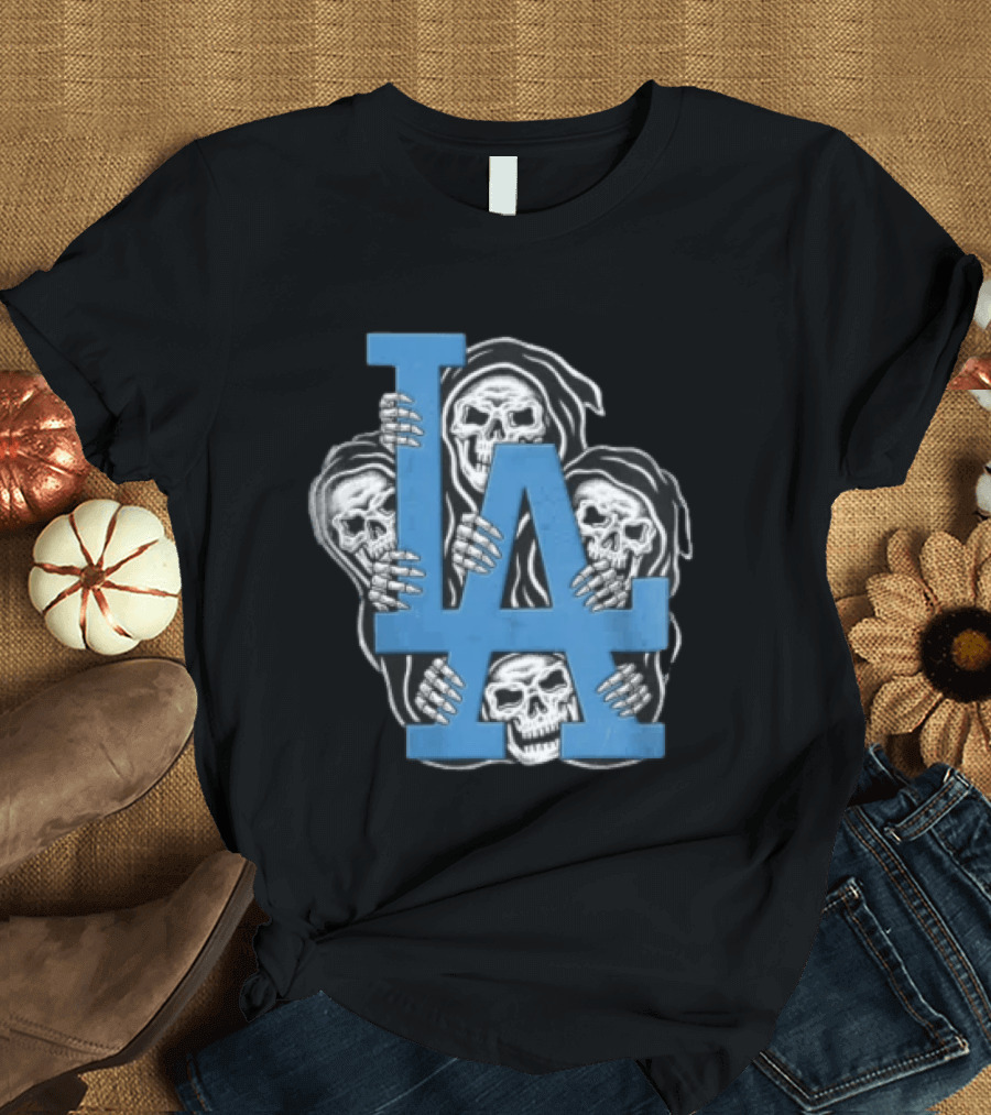 MLB Los Angeles Dodgers LA Four Grim Reapers Holding T-Shirt