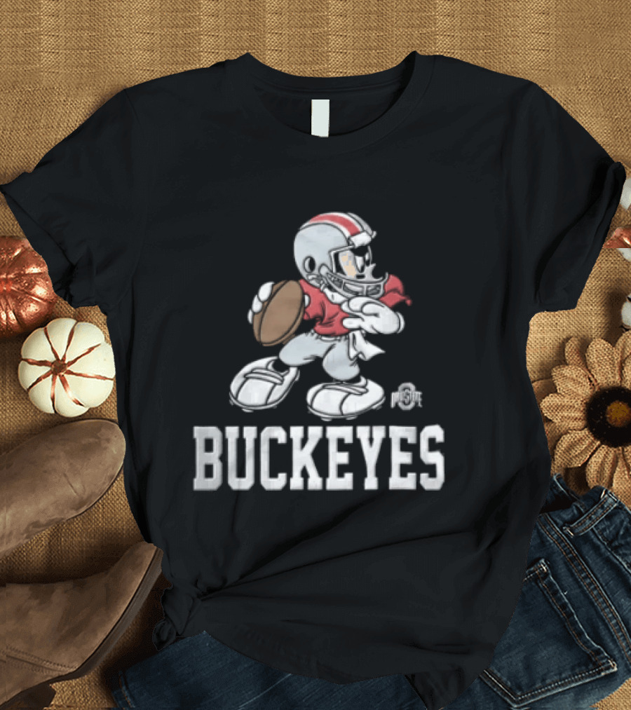 Ohio State Buckeyes Mickey Mouse Football Uniform T-Shirt