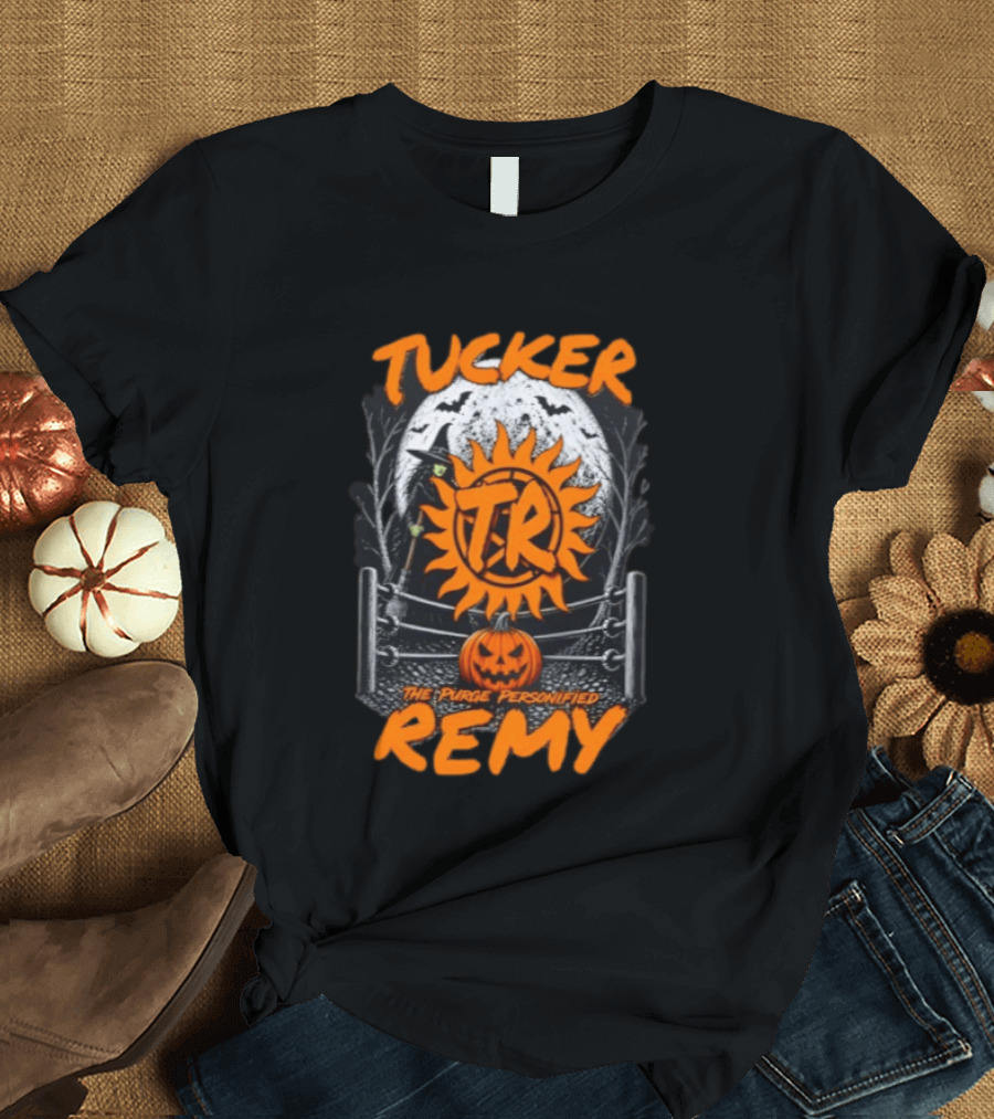 Tucker Remy TR Sun Pumpkin The Purge Personified Halloween T-Shirt