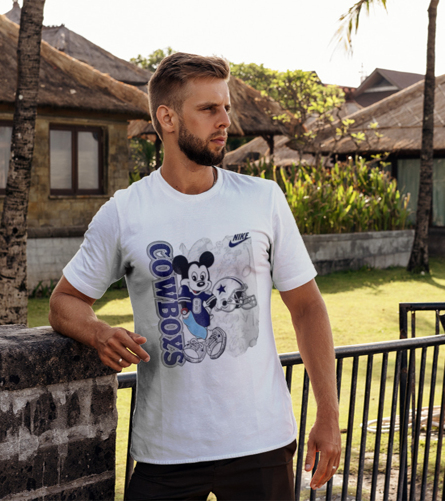 Cowboys Mickey Mouse 8 Football Jersey Cartoon Nike T-Shirt