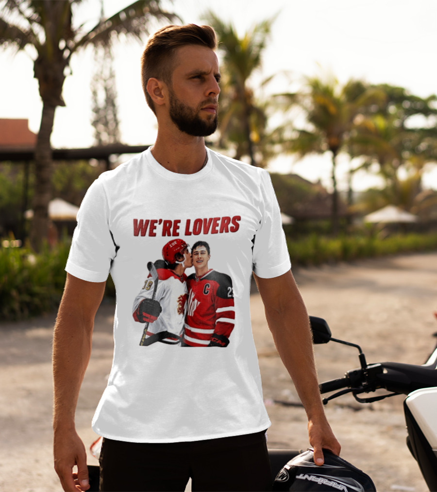 NHL Calgary Flames Matthew Tkachuk Quinn Hughes We're Lovers T-Shirt